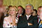 Amsterdam 9 mei 2003
Modeshow frans molenaar in amstel hotel.
met irene v d laar 
Frits Kroymans met vrouw