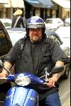 Amsterdam 4 september 2003
Henk Schiffmacher op scooter