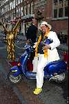 Amsterdam 4 september 2003
Henk Schiffmacher op scooter