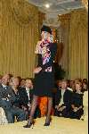 Amsterdam 9 mei 2003
modeshow frans molenaar in amstel hotel.
met Irene v d Laar