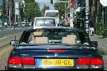 Amsterdam 27 september 2003
Jort Kelder en Georgina Verbaan in Saab cabrio
