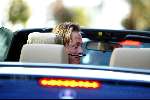 Amsterdam 27 september 2003
Jort Kelder en Georgina Verbaan in Saab cabrio