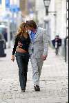 Den Haag 5 september 2003
Mariska Hulscher met haar nieuwe vriend Walter kussend