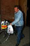 Amsterdam 4 september 2003
Michiel Romijn met de fiets