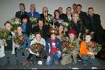 Amsterdam 9 december 2003
Premiere Pietje Bell in City theater.
Quinten Schram en de cast van Pietje Bell