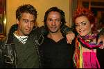 Amsterdam 2 december 2003
Premiere West Side Story in Carre.  Spiros met Kim Lian v d Meij en vriend