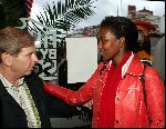 Scheveningen 13 september 2004
Premiere Cool in pathe scheveningen.
Ayan Hirsi Ali met Frits Barend
