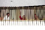 Monaco 10 september 2004
Ger Lammens Guido den Aantrekker en Wil Duvalois bertrapt op balkon van hotel