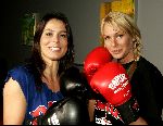 Amstelveen 23 september 2004
Presentatie boksers bekende nederlanders bij Special Sports. 
Heleen v Rooyen en Ellemieke Vermolen