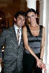 Amsterdam 6 september 2004
Modeshow Frans Molenaar in het Amstel Hotel.
Irene v d Laar met nieuwe vriend Sander