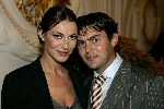 Amsterdam 6 september 2004
Modeshow Frans Molenaar in het Amstel Hotel.
Irene v d Laar met nieuwe vriend Sander