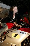 Amsterdam 14 september 2004
Feestje Vespa scooters.
Josefine v Asdonk op moter