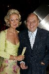 Monaco 10 september 2004
Modeshow Monique Collignon in Grimaldi. 
Marjon Lambriks met vriend