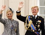 Den Haag 21 september 2004
Prinsjesdag 2004 
Prinses Maxima en Prins Willem Alexander op bordes paleis Noordeinde