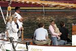 Muiden 4 september 2004
Koningin Beatrix varen met Mabel Wisse Smit Prins Friso Prins Constantijn  Prinses Laurentien Prinses Eloise en Prins Claus Cazimir op  Groene Draeck