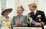 Den Haag 21 september 2004
Prinsjesdag 2004 
Prinses Laurentien Maxima en Prins Willem Alexander op bordes paleis Noordeinde
