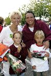 Zaandam 19 september 2004
Dam tot Dam Loop. 
Rene Froger met Natasja en Didier en Maxim