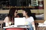 Amsterdam 10 september 2005
Birgit Schuurman met een vriendin en met laptop op terras