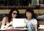 Amsterdam 10 september 2005
Birgit Schuurman met een vriendin en met laptop op terras