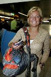 Schiphol 19 september 2005
Caroline Tensen vertrekt naar kilimajaro