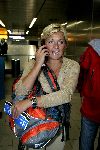 Schiphol 19 september 2005
Caroline Tensen vertrekt naar kilimajaro met Titus Kramer. 
gsm