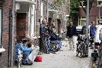 Amsterdam 15 september 2005
pers bij de woning van de ontvoerde claudia melchers