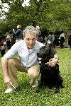 Amsterdam 24 september 2005
Demonstratieloop voor honden los in het vondelpark.
Huub Stapel met  Nero