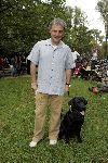 Amsterdam 24 september 2005
Demonstratieloop voor honden los in het vondelpark.
Huub Stapel met  Nero