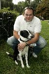 Amsterdam 24 september 2005
Demonstratieloop voor honden los in het vondelpark.
Menno Kohler met hond