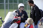 Amsterdam 17 september 2005
Reinout Oerlemans met  Thijmen op scooter/moter en Ruud Gullit en Max bij AFC