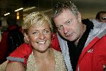 Schiphol 19 september 2005
Caroline Tensen vertrekt naar kilimajaro met Titus Kramer.