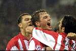 Arnhem 19 september 2001
PSV-Galatasaray 3-1
PSV blij na de 1-0 van Arnold Bruggink.