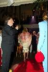 Amsterdam 4 september 2003
Surprise feestje voor babette Cremer vanwege haar 50e verjaardag in de engel op de albert Cuypstraat
Babette Cremer  met Jan Cremer