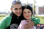 Amsterdam 22 april 2005
Laura Vina met Playboy (nicht Maxima) met man Sebastian