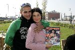 Amsterdam 22 april 2005
Laura Vina met Playboy (nicht Maxima) met man Sebastian