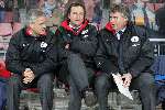 Eindhoven, 17 December 2005
Kompetiewedstrijd seizoen 2005/2006 
PSV-Willem II eindstand 4-1
VLNR: Fred Rutten, Rene Eijkelkamp, Guus Hiddink
© Foto Bart Bel