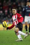 Eindhoven, 17 December 2005
Kompetiewedstrijd seizoen 2005/2006 
PSV-Willem II eindstand 4-1
Ismail Aissati Schuift weg bij het geven van een pass naar voren, omdat het veld erg glad was
© Foto Bart Bel