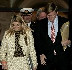 Amsterdam 1 november 2004
Prins Claus prijzen in het paleis op de dam.
Prinses Maxima en Prins Willem Alexander met oranje bandje
Peter Smulders bv