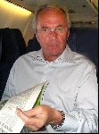 Amsterdam 30 july 2004
Sven Goran Eriksson in the plane to amsterdam.