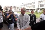 Amsterdam 31 juli 2004 
Sven Goran Eriksson arriving  at the training of Arsenal