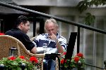 Amsterdam 31 juli 2004
Sven Goran Eriksson having lunch at  the hilton hotel