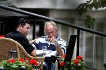 Amsterdam 31 juli 2004
Sven Goran Eriksson having lunch at  the hilton hotel