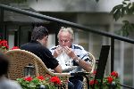 Amsterdam 31 juli 2004
Sven Goran Eriksson having lunch at  the hilton hotel
