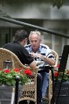 Amsterdam 31 juli 2004
Sven Goran Eriksson having lunch at  the hilton hotel