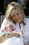 Wassenaar 17 juli 2005
Fotomoment met Maxima Amalia Prins Willem Alexander en Alexia bij hun woning 