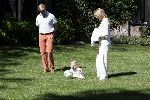 Wassenaar 17 juli 2005
Fotomoment met Maxima Amalia Prins Willem Alexander en Alexia bij hun woning 