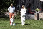 Wassenaar 17 juli 2005
Fotomoment met Maxima Amalia Prins Willem Alexander en Alexia bij hun woning 