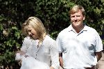 Wassenaar 17 juli 2005
Fotomoment met Maxima Amalia Prins Willem Alexander en Alexia bij hun woning 