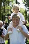 Wassenaar 17 juli 2005
Fotomoment met Maxima Amalia Prins Willem Alexander en Alexia bij hun woning 