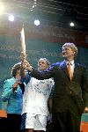 Amsterdam 23 juni 2004
Olympische fakkel in Amsterdam. Prins Willem Alexander Inge de Bruijn  Erica Terpstra